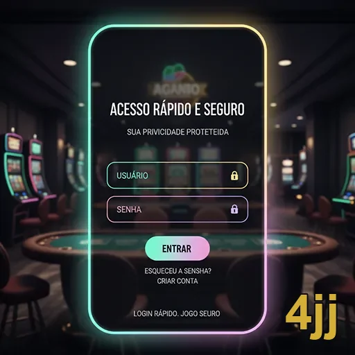 Ilustração de Acesse o cassino online 4jj com login rápido e seguro